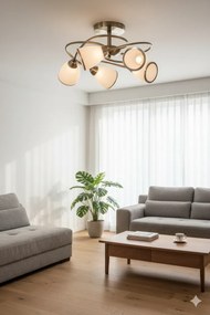 Pięcioramienny klasyczny żyrandol - 3X S589 H6-N28