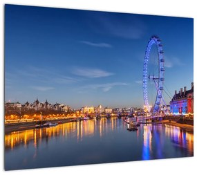 Obraz na szkle - London Eye (70x50 cm)