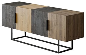 Brązowa szafka pod TV w dekorze dębu 140x55 cm Titan – Marckeric