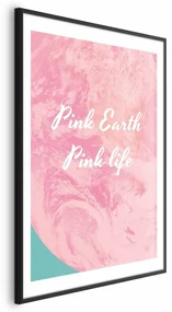 Plakat Pink Earth 21x30 cm z ramą czarną z marginesem ARTGEIST B
