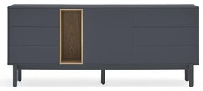 Ciemnoszara wysoka komoda 180x76 cm Corvo – Teulat