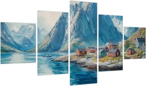 Obraz - Norweskie miasteczko (125x70 cm)
