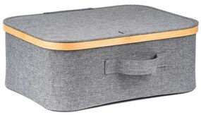 Pojemnik do przechowywania G21 40 x 30 x 15 cm, bambusowy z pokrywką, szary