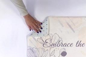 Dywanik do łazienki Dywanik do łazienki Line Art Kwiecisty