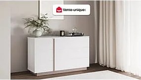Komoda NAPOLI – 6 szuflad – Kolor biały i taupe