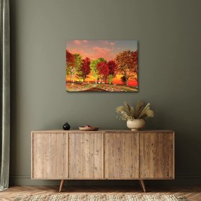 Obraz - Kolorowe drzewa (70x50 cm)