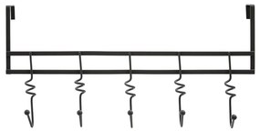 Czarny metalowy wieszak na drzwi 46 cm Jaxen – Premier Housewares