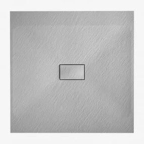 Kwadratowy, Antypoślizgowy I Ultracienki Brodzik Z Żywicy Smc Soho Jasnoszary & 100 X 100 Cm - Sklum