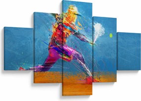 Obraz - Malowany tenisista (125x70 cm)