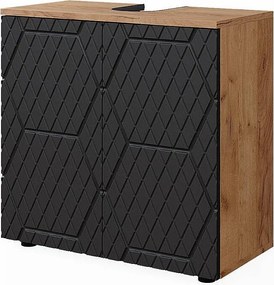 Szafka pod umywalkę antracyt o strukturze plastra miodu 60x30x59 irma