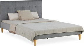 Łóżko podwójne 140x200 cm Szare