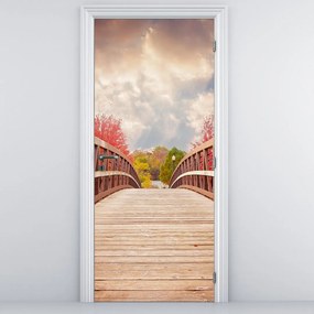 Fototapeta na drzwi - Drewniany most (95x205cm)