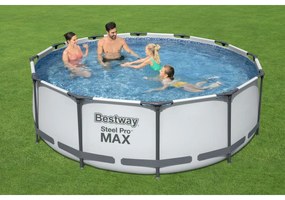 Bestway 56418 Basen naziemny Steel Pro MAX, 366 x100 cm, z filtracją i schodkami
