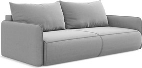 Kanapa 3-osobowa z funkcją spania - z tkaniny welwetowej - szary - NANEA