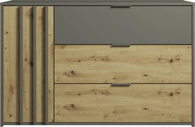 Komoda MERIDIAN 125 cm do Salonu Sypialni Szary