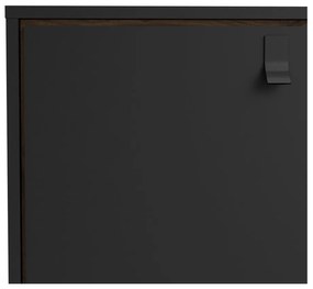Czarna komoda w dekorze orzecha 150x72x40 cm Ry – Tvilum