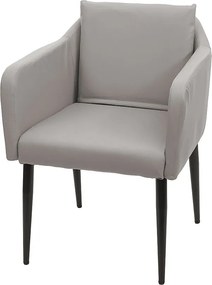 Krzesło do jadalni MCW-H93,  imitacja skóry taupe-szary