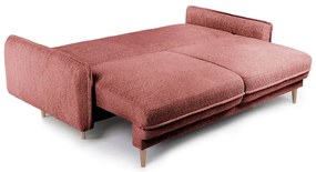 Czerwona rozkładana sofa z materiału bouclé 215 cm Patti – Bonami Selection