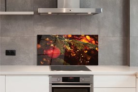 Szklany Panel Lśniąca Bombka Choinkowa