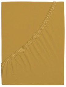 4Home prześcieradło jersey Ideal musztardowy, 90 x 200 cm, 90 x 200 cm