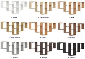 Nowoczesna Półka Wisząca Do Sypialni Dąb Artisan T1-W10