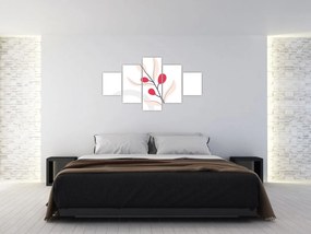 Obraz - Różowa abstrakcja kwiatowa N⁰3 (125x70 cm)