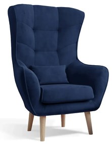 Fotel do salonu ARTI VELVET granatowy ELTAP