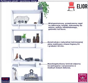 Biały ażurowy regał na zabawki Z0-B34