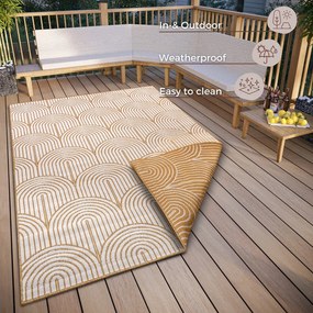 Dywan odpowiedni na zewnątrz w kolorze ochry 80x150 cm Pangli Ochre – Hanse Home