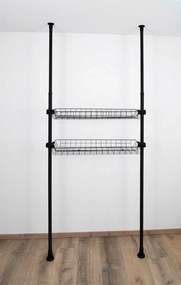 Koszyk do garderoby, szafy HERKULES 2 sztuki, 83 x 38 x 8 cm, WENKO