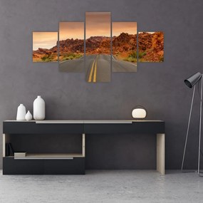 Obraz drogi i skał (125x70 cm)