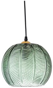 Zielona lampa wisząca ze szklanym kloszem ø 22 cm Adar – Bloomingville