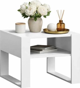 Biała Kwadratowa Ława Kawowa P3-K18