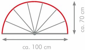 RIDDER 58200 Kabina prysznicowa składana Ombrella100 x 70 cm, przezroczysta