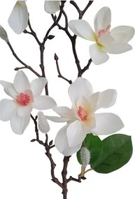 Sztuczna gałązka Magnolia biały, 64 cm