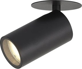 Zestaw 6 nowoczesnych reflektorów wpuszczanych czarnych GU10 50mm IP44 - Chels