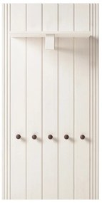 Biały zestaw do przedpokoju z litego drewna sosnowego 60x120x25 cm Anita – Støraa