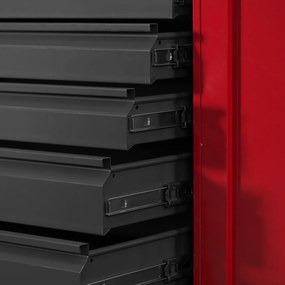 Szafa warsztatowa z szufladami Darek 92x50x185 cm antracyt/czerwony