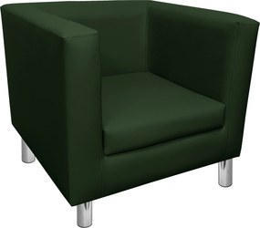 Fotel Monaco tkanina Eko-skóra : Kolor nogi - Chrom, Kolor tkaniny - EKO-SKÓRA - 6D, Wysokość nogi - 15 cm