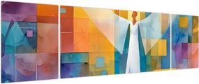 Obraz - Geometryczny anioł (170x50 cm)