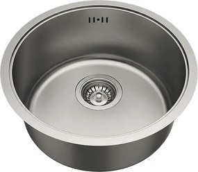 Essenox zlewozmywak 1 komora okrągła ze stali nierdzewnej 42.5cm - Essebagno