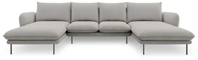 Jasnoszara sofa w kształcie litery U Cosmopolitan Design Vienna