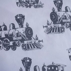 Bawełniana pościel dziecięca jednoosobowa 140x200 cm Train – Jerry Fabrics