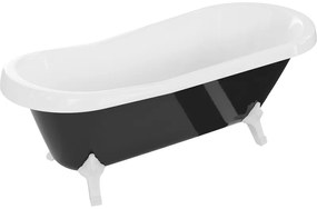 Mexen Retro wanna wolnostojąca 170 x 75 cm, biała/czarna, nogi białe - 53251707575-20