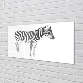 Szklany Panel Malowana zebra