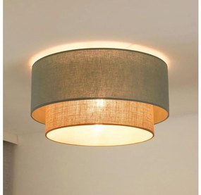 Duolla - Lampa sufitowa BOHO 1xE27/15W/230V śr. 45 cm zielona/brązowa