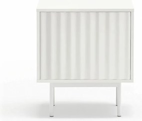 Biała szafka nocna z matowym wykończeniem Sierra – Teulat