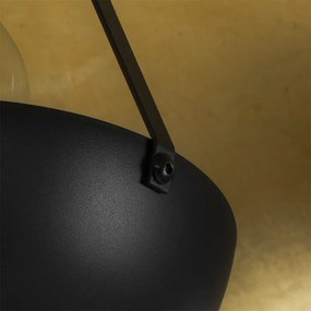 Lampa stojąca czarna ze złotem 42 cm regulowany statyw - Magnax