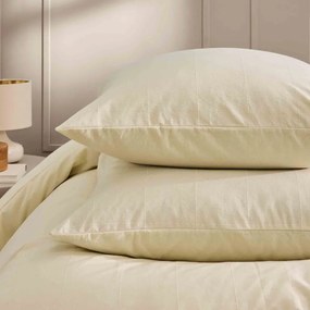 Pościel dwuosobowa w kolorze kości słoniowej 240x220 cm Linella – douceur d'intérieur