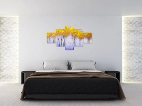 Obraz żółtych drzew (125x70 cm)